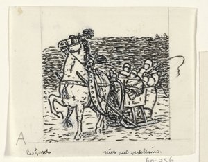 Traîneau tiré par un cheval