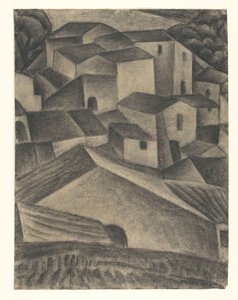 Maisons dans un village italien - Leo Gestel (signed by artist)
