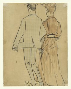 Couple marchant - Leo Gestel (signed by artist)