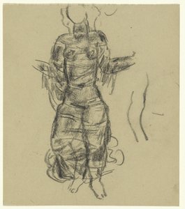 Femme dansant dans des draperies transparentes - Leo Gestel
