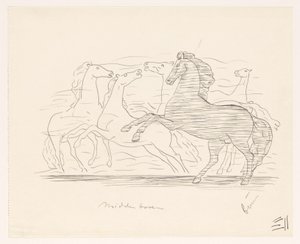 Troupeau de chevaux - Leo Gestel
