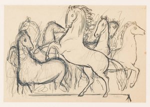 Troupeau de chevaux - Leo Gestel