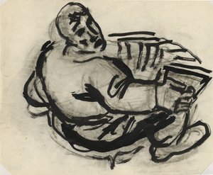 Homme avec accordéon - Leo Gestel
