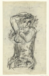 Femme nue assise