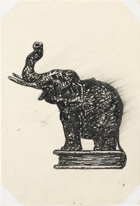 Éléphant sur livre (esquisse)