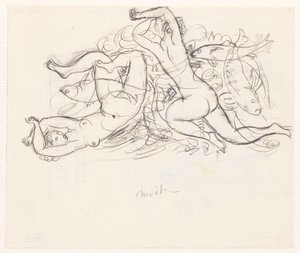Deux femmes nues et trois poissons - Leo Gestel