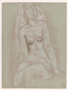 Femme nue assise