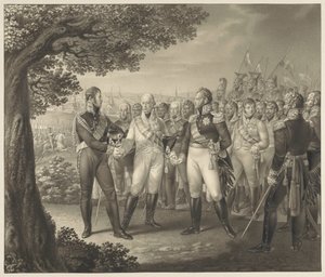 Première rencontre des monarques alliés avec leurs ministres à Prague, 18 août 1813 - Leo Wolf