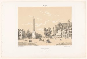 Vue sur la Place Maréchal-Foch et les Cours Saint-Pierre à Nantes (La France de nos jours) - Leon Auguste Asselineau