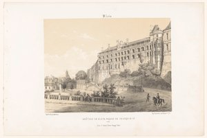 Vue sur la façade de François Ier du château de Blois - Leon Auguste Asselineau