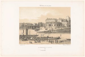 Vue de la poissonnerie à Nantes depuis le quai (La France de nos jours) - Leon Auguste Asselineau