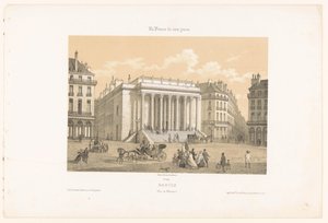 Zicht op het Théâtre Graslin in Nantes - Leon Auguste Asselineau