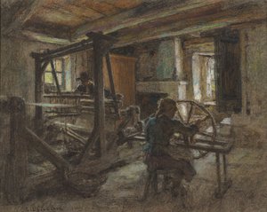Le cottage du tisserand - Leon Augustin Lhermitte