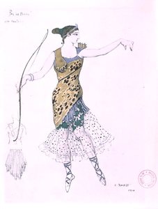 Anna Pavlova habillée en Diane - Leon Bakst