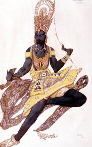 Costume de Vaslav Nijinsky ou Nijinsky (1889-1950) créé par Léon Bakst pour "Le Dieu bleu" de Reynaldo Hahn (1875 - 1947) - Leon Bakst