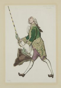 Costume pour Rinaldo dans le ballet Les Femmes de bonne humeur de Scarlatti, 1917