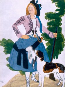 Costume pour La Chasseresse, 1922 - Leon Bakst