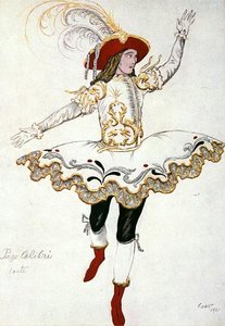Conception de costume pour Le Page du Colibri Fée, de La Belle au Bois Dormant - Leon Bakst