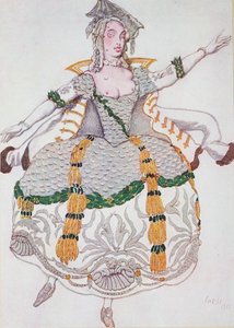 Costume pour une Mazurka (Dame), de La Belle au bois dormant - Leon Bakst