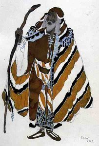 Costume pour le vieil homme en jaune, du Martyre de Saint Sébastien - Leon Bakst