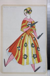 Costume pour le ballet "La Boutique Fantasque" dirigé par Gioachino Rossini - Leon Bakst