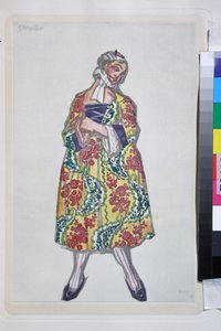 Costume pour le ballet "Les femmes de bonne humeur" dirigé par Carlo Goldoni - Leon Bakst