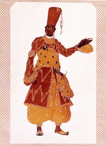 Costume du grand eunuque dessiné par Lev Samoilovich Rosenberg dit Léon Bakst (1866-1924) pour le ballet « Shéhérazade » composé par Nikolaï Andreïevitch Rimski-Korsakov - Leon Bakst