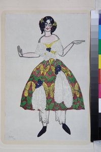 Costume pour le ballet La boutique fantasque de Gioachino Rossini - Leon Bakst