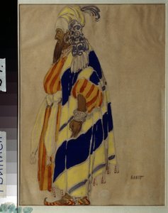 Dessin de costume pour le ballet Islamey - Leon Bakst