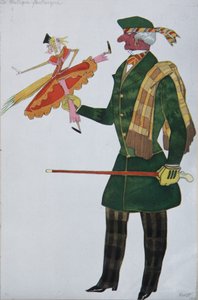 Anglais. Costume pour le ballet La Boutique Fantasque de G. Rossini, 1919 - Leon Bakst