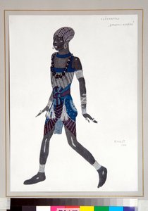 "Jeune garçon arabe" Costume dessiné par Leon Bakst pour le ballet "Cléopâtre" des Ballets russes - Leon Bakst