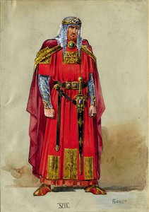 Prince Médiéval, Costume (aquarelle et gouache sur papier) - Leon Bakst