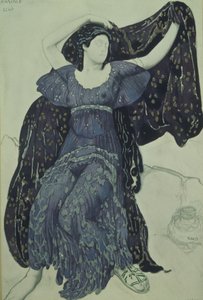 Nymphe Echo. Costume pour le ballet Narcisse de N. Tcherepnin, 1911 - Leon Bakst