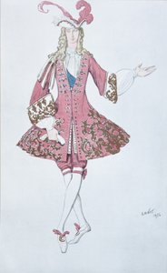 Page de la princesse. Costume pour le ballet La Belle au bois dormant de P. Tchaïkovski, 1916