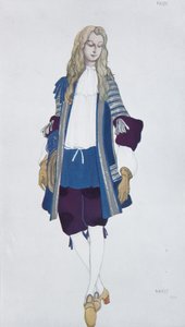 Page de la princesse. Costume pour le ballet La Belle au bois dormant de P. Tchaïkovski, 1916 - Leon Bakst