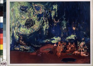 Décor pour le ballet "Shéhérazade" dirigé par Nicolas Rimski-Korsakov - Leon Bakst