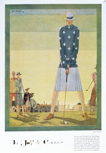 Robe de golf par Jane Regny, planche de mode de la revue 