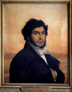 Portrait de Jean-François Champollion (1790-1832), égyptologue français, déchiffreur des hiéroglyphes - Léon Cogniet