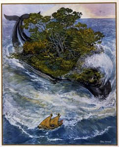 Les aventures de Sinbad le marin. Des Contes des 1001 Nuits (Contes des Mille et Une Nuits). Illustration de Léon Carré (1878-1942) - Leon Georges Carre