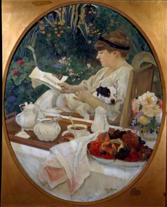 Le thé dans le jardin - Leon Georges Carre