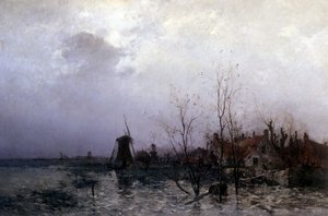 Prés remplis en Hollande - Leon Germain Pelouse
