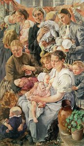 Les Femmes, panneau droit de Les Âges du Travail, 1895 - Leon Henri Marie Frederic
