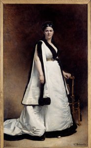 Portrait en pied de Madame Pasca (1835-1914) dramaturge - Leon Joseph Florentin Bonnat