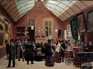 Une salle de vente au XIXe siècle