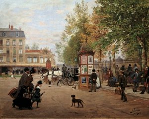 La place de la Gare à Nancy en 1887 - Leon Joseph Voirin