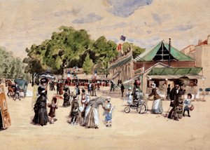 La promenade à la foire - Leon Joseph Voirin