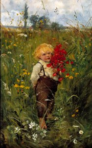 Le petit garçon avec le bouquet