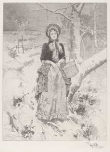 Fille en costume paysan - Leon Moran
