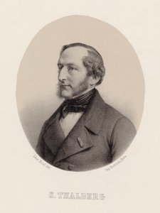 Portrait du pianiste et compositeur Sigismund Thalberg 1812-1871, vers 1860 - Leon Noel