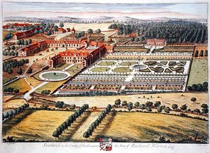 Southwick dans le comté de Southampton gravé par Johannes Kip